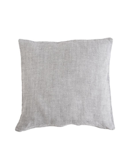 Grey Rustic Touch Linen Cushion Cover